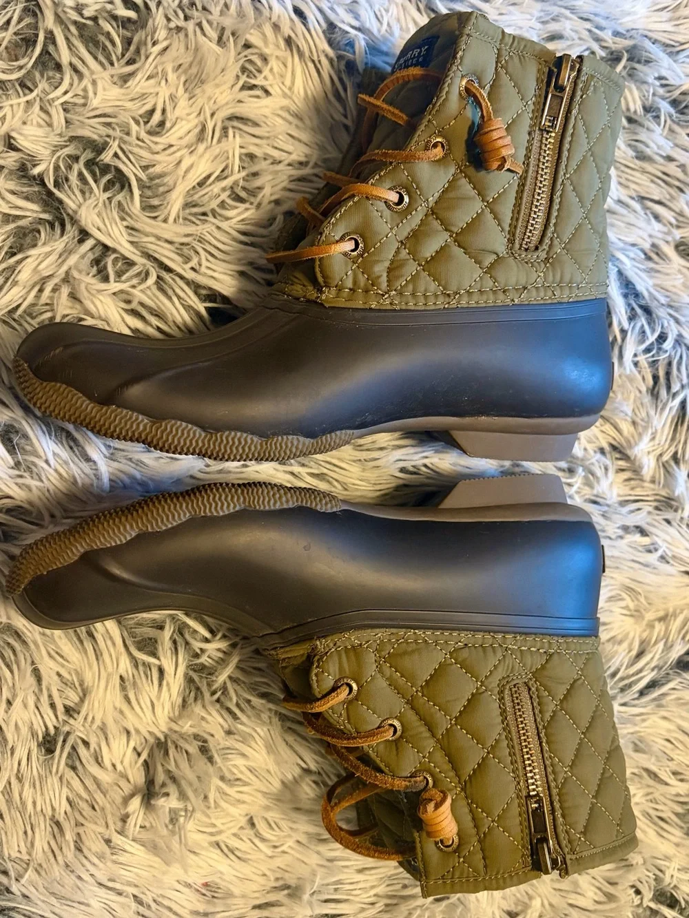 Sperry Saltwater Lace Up Quilted Duck Boots